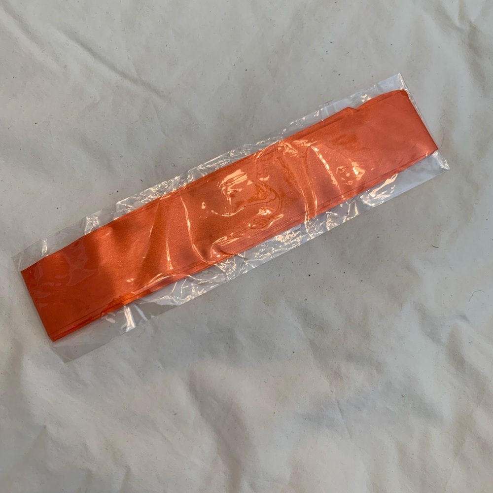 Orange satin belt